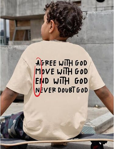 Christian Tshirts for Kids Boys God Jesus Shirt Inspirational Faith T Shirts Religious Bible Verse Graphic Tees Tops in Saudi Arabia