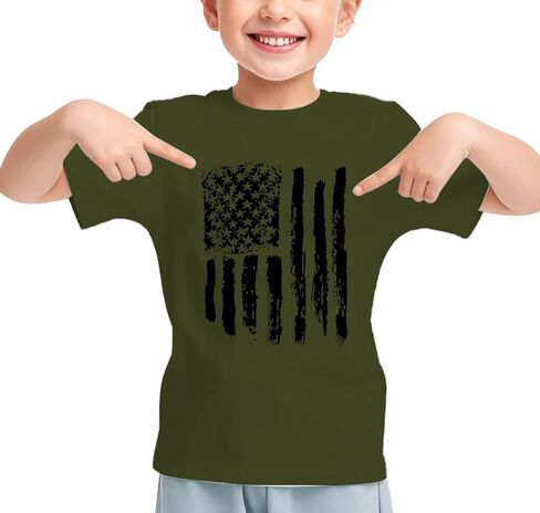 Boys Girls 4th of July Shirt Kids USA Shirts American Flag Tshirt Patriotic Tee Tops in Saudi Arabia