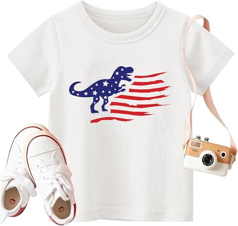 Boys Girls 4th of July Shirt Kids USA Shirts American Flag Tshirt Patriotic Tee Tops in Saudi Arabia