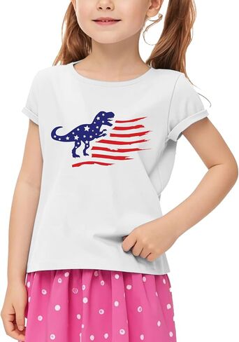 Boys Girls 4th of July Shirt Kids USA Shirts American Flag Tshirt Patriotic Tee Tops in Saudi Arabia