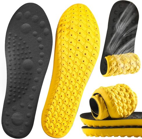 4D Cloud Goles Insooles للرجال والنساء ، إدراج أحذية رياضية امتصاص الصدمات الناعمة ، نعل قوس دعم الرغوة (Black ، XL Men 11 ~ 12 /Women 12.5) in Kuwait