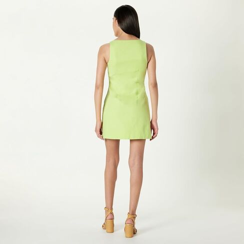The Drop Women's Plus Size Amira Button Down Linen Mini Dress in Saudi Arabia