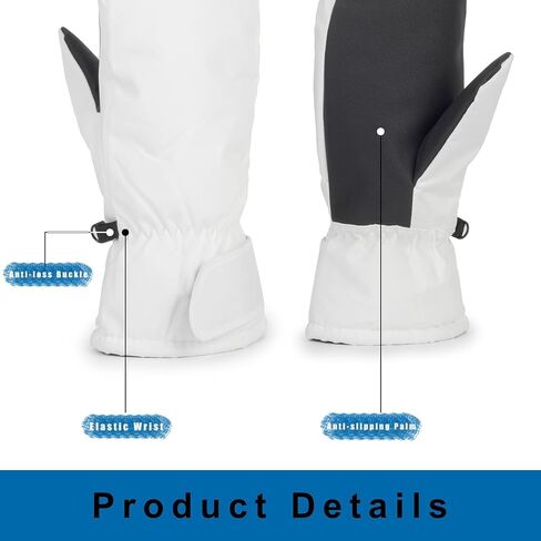 Winter Ski-Gloves for Women Men - Outdoor Warm Waterproof Windproof Snowboarding Mittens for Cold Weather in Saudi Arabia