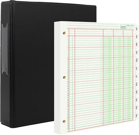 300 Sheets Columnar Analysis Pads 3 Column Accounting Paper, 8.5X11 Inch Ledger Paper for Bookkeeping, Accounting. 3 Hole Punch, Green(6 Pack, 50 Sheets/Pack) in Saudi Arabia