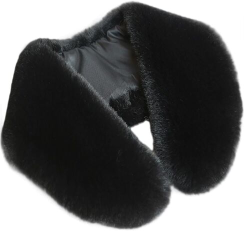 WENLOOY Faux Fur Soft Warmer Collar Rabbit Fur Collar Shawl Wrap Stole Fake Collar Coat Accessory in Saudi Arabia