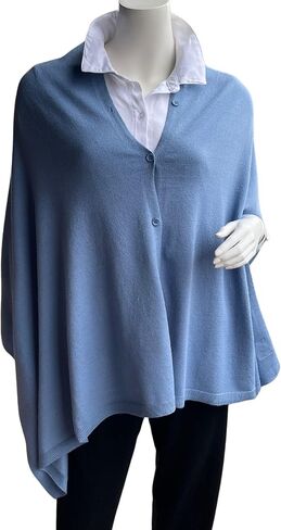 Cashmere Like Acrylic Knitted Dress Topper, Poncho Sweater,Shawl Wraps for Women Ultra Soft. Versatile Cape, Scarf in Saudi Arabia