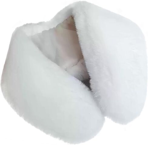WENLOOY Faux Fur Soft Warmer Collar Rabbit Fur Collar Shawl Wrap Stole Fake Collar Coat Accessory in Saudi Arabia