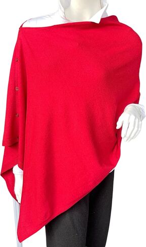 Cashmere Like Acrylic Knitted Dress Topper, Poncho Sweater,Shawl Wraps for Women Ultra Soft. Versatile Cape, Scarf in Saudi Arabia