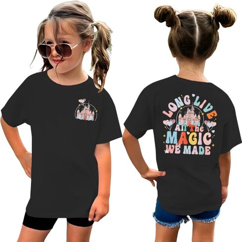 Kid Girls Magic Kingdom Shirt Long Live All The Magic We Made T-Shirt Holiday Castle Tees Summer Vacation Outfit Tops in Saudi Arabia