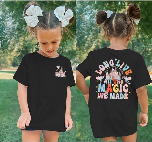 Kid Girls Magic Kingdom Shirt Long Live All The Magic We Made T-Shirt Holiday Castle Tees Summer Vacation Outfit Tops in Saudi Arabia