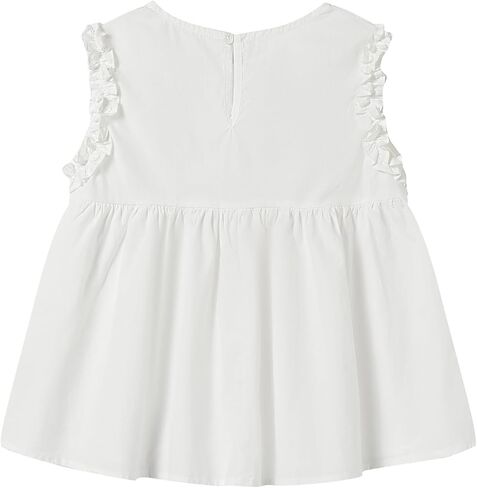 LittleSpring Girls Sleeveless Tunic Blouse Ruffle Summer Shirts Swing Tank Tops in Saudi Arabia