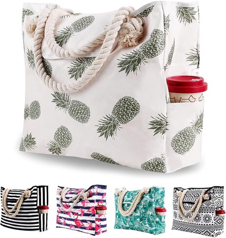 Extra Large Beach Bag Tote Bags Women Oversized XL Waterproof Vacation Canvas Personalized in Saudi Arabia