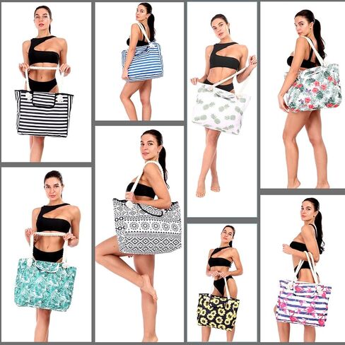 Extra Large Beach Bag Tote Bags Women Oversized XL Waterproof Vacation Canvas Personalized in Saudi Arabia