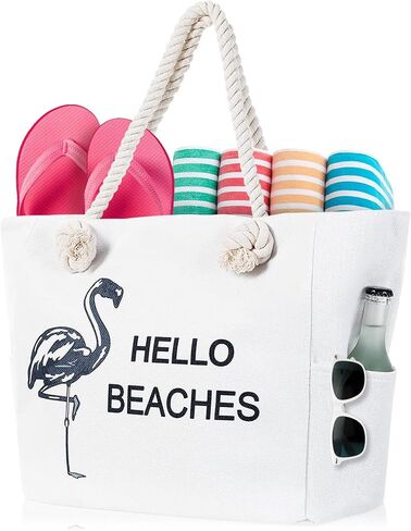 Extra Large Beach Bag Tote Bags Women Oversized XL Waterproof Vacation Canvas Personalized in Saudi Arabia