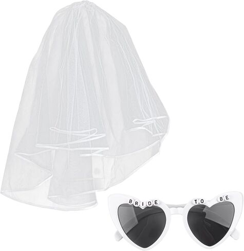 Framendino, Bridal Veil with Bride to Be Sunglasses Shower Party Decorations for Wedding in Saudi Arabia