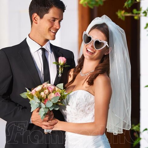 Framendino, Bridal Veil with Bride to Be Sunglasses Shower Party Decorations for Wedding in Saudi Arabia