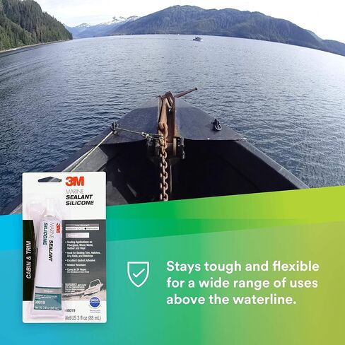 3M Marine Grade Silicone Sealant, PN08017, White, 3 oz Tube in Saudi Arabia