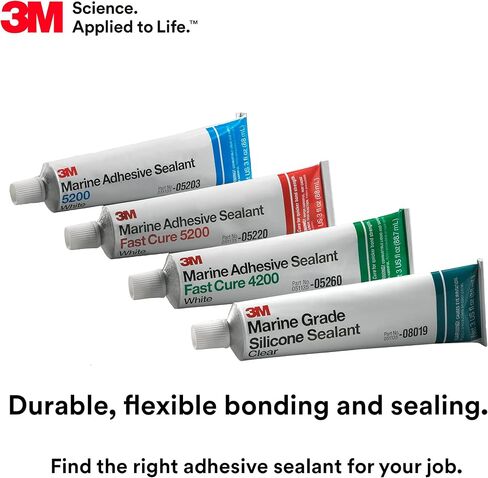 3M Marine Grade Silicone Sealant, PN08017, White, 3 oz Tube in Saudi Arabia