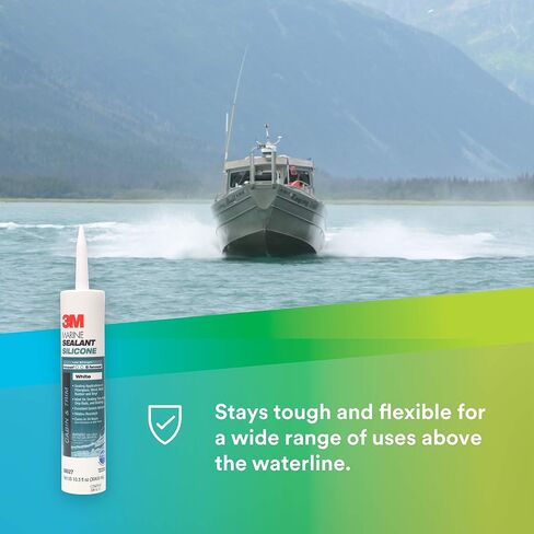 3M Marine Grade Silicone Sealant, PN08017, White, 3 oz Tube in Saudi Arabia