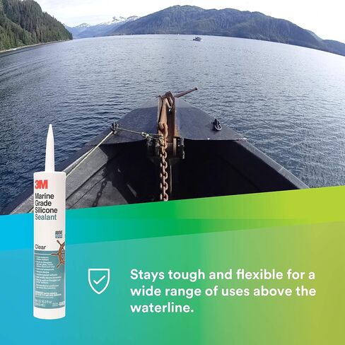 3M Marine Grade Silicone Sealant, PN08017, White, 3 oz Tube in Saudi Arabia