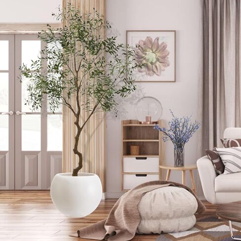 شجرة الزيتون الاصطناعية طويلة المزيفة بوعاء الحرير الطبيعية مع زارع كبيرة فواك الزيتون فروع الفواكه شجرة الاصطناعية لمكتب غرفة المعيشة الحديثة ديكور الهدية الداخلية 7ft (84 '') in Kuwait