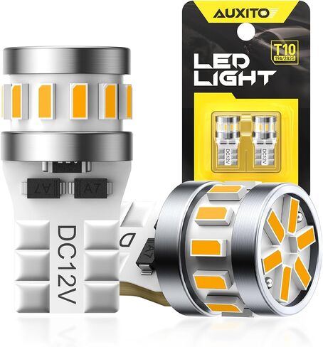 AUXITO أحدث 194 مصباح LED لإضاءة لوحة الترخيص 6500K أبيض ساطع، خالي من الأخطاء في Canbus 168 2825 T10 W5W لمبة LED لخريطة باب قبة السيارة، أضواء لوحة ترخيص صندوق السيارة، حزمة من 2 in Kuwait