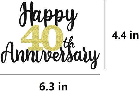 Happy 1st Anniversary Cake Toppers Glitter, Cheers To 1 Years Old Party Decorations 1 Year Anniversary Cake Decor, First Theme Cake Decorations For Wedding Birthday Company Anniversary(Black Gold) in Saudi Arabia