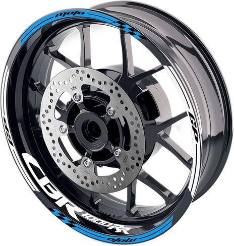 17 inch Wheel Rim Stickers Stripe Decals Vinyl Glossy AA02 Compatible with CBR1000RR Fireblade 03-24 13 14 15 16 17 18 19 20 21 22 23 24 RED in Kuwait