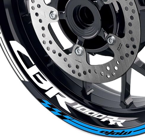 17 inch Wheel Rim Stickers Stripe Decals Vinyl Glossy AA02 Compatible with CBR1000RR Fireblade 03-24 13 14 15 16 17 18 19 20 21 22 23 24 RED in Kuwait