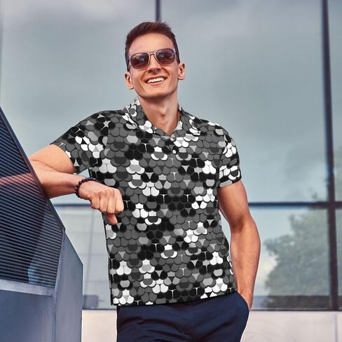 Men's Funny Golf Shirts Hawaiian Polo Shirts Short Sleeve Performance Moisture Wicking Dry Fit Beach Summer Golf Polo Shirts in Saudi Arabia