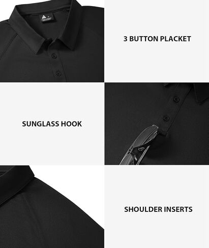 JACKETOWN 3 Pack Mens Polo Shirts Short Sleeve Golf Shirt Performance Moisture-Wicking Athletic Casual T-Shirts in Saudi Arabia