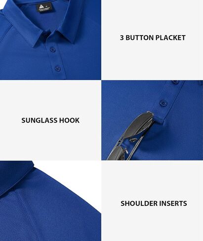 JACKETOWN 3 Pack Mens Polo Shirts Short Sleeve Golf Shirt Performance Moisture-Wicking Athletic Casual T-Shirts in Saudi Arabia