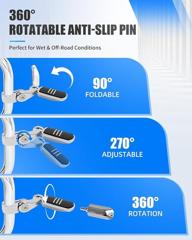 1.25 "أوتاد الطريق السريع ، ووجبات قدم دراجة نارية قابلة للتعديل مع 90 درجة قابلة للطي و 270 درجة الميل و 360 درجة الدوران ، ومضاد للانزلاق من الفولاذ المقاوم للصدأ على قدم المسافرة على الطرق الوعرة ، والقيادة 1-1/4" محرك المحرك in Kuwait