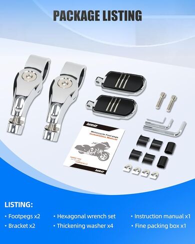 1.25 "أوتاد الطريق السريع ، ووجبات قدم دراجة نارية قابلة للتعديل مع 90 درجة قابلة للطي و 270 درجة الميل و 360 درجة الدوران ، ومضاد للانزلاق من الفولاذ المقاوم للصدأ على قدم المسافرة على الطرق الوعرة ، والقيادة 1-1/4" محرك المحرك in Kuwait