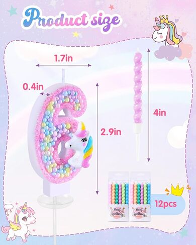 Swooflia Birthday Number 5 Candles for Cake, 5 Year Old Girls Kids Bulk Candle Cute Pink Party Decorations in Saudi Arabia