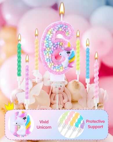 Swooflia Birthday Number 5 Candles for Cake, 5 Year Old Girls Kids Bulk Candle Cute Pink Party Decorations in Saudi Arabia