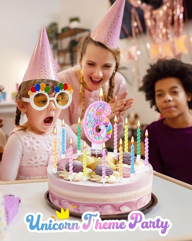Swooflia Birthday Number 5 Candles for Cake, 5 Year Old Girls Kids Bulk Candle Cute Pink Party Decorations in Saudi Arabia
