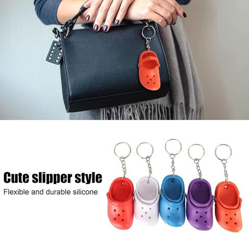 20pcs Silicone Shoe Keychain, 1.4 * 3.0in Mini Croc Keychain for Backpacks Wallets Handbags Suitcases Prizes Giveaways in Saudi Arabia