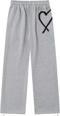 Aelfric Eden Wide Legpants Women Women Waggy Graffiti Heart Lounge Pants مع جيوب in Kuwait