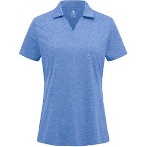 Gopune Women's Short Sleeve Golf Shirts V Neck Collared Tennis Tops Quick Dry UV Protection