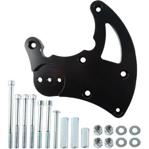LS Swap R4 AC Compressor High Mount Bracket Kit with Belt Tensioner Compatible with Chevrolet GMC SUV Truck Vortec Engines LS1 LS2 LS3 LS6