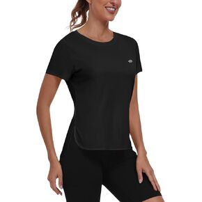 Mofiz Women's Short Sleeve قمصان UPF 50+ Sun Shirt Crew Neck UV المشي لمسافات طويلة الرياضية رطوبة الفتل القمصان الجافة السريعة in Kuwait