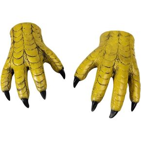 SIQITECHNO Halloween Bird Claws Gloves Latex Scary Eagle Hawk Animal Paws Gloves Cosplay Costume Dinosaur Monster Hands Glove