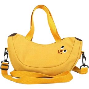 1Pcs Cute Fruit-shaped Bag For Women's Casual Outing Banana Shaped Canvas Handbags Cartoon Bag Cute Small Coin Purse For Women