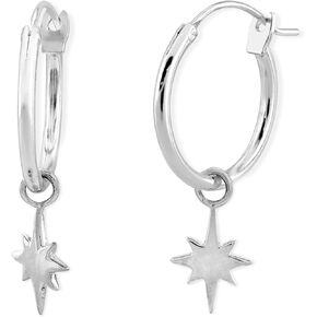 Boma Jewelry Sterling Silver Star Endless Hoop Earrings