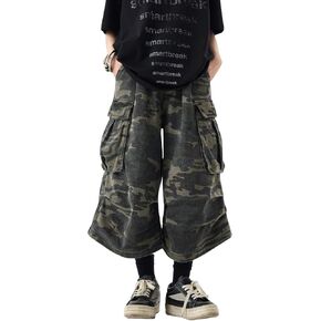 Long Jorts Y2k Hip Hop Jean Shorts Men Baggy Denim Shorts Loose Casual Vintage Wide Leg Designer Skater Shorts