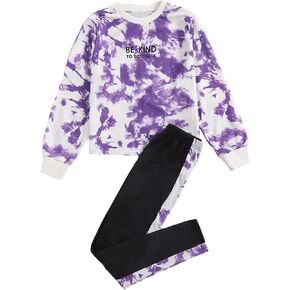 SOLY HUX Girl's Graphic Print Long Sleeve Sweatshirt Top and Pants Set 2 Piece Outfits