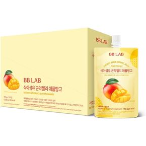BB LAB الألياف الغذائية Konjac Jelly ، Apple Mango (10 حزم/52.9 أوقية)-ألياف 5G ، منخفضة السعرات الحرارية ، السكر المنخفض (1G) ، وجبة خفيفة كورية صحية ، نباتي خالي