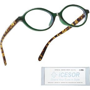 Oval Blue Light Blocking Glasses Vintage Y2K Anti Eyestrain Protection TV Computer Gaming for Women Reno