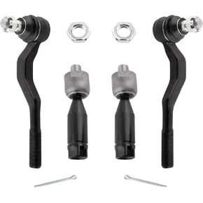 Boxi 4PCS Front Inner and Outer Tie Rods لـ Toyota Tacoma 1998 1999 2000 2001 2002 2003 2004 (Pre Runner RWD) / Tacoma 1995 1996 1997 1998 2000 2001 2002 2003 2004 (4WD) | EV433 ES3545 ES3546
